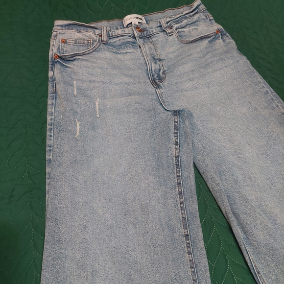 Fashion Nova Light Blue Flare Jeans - Picture 7 of 8